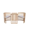 7in1 Oval Baby Crib with mattress - Natural wood
