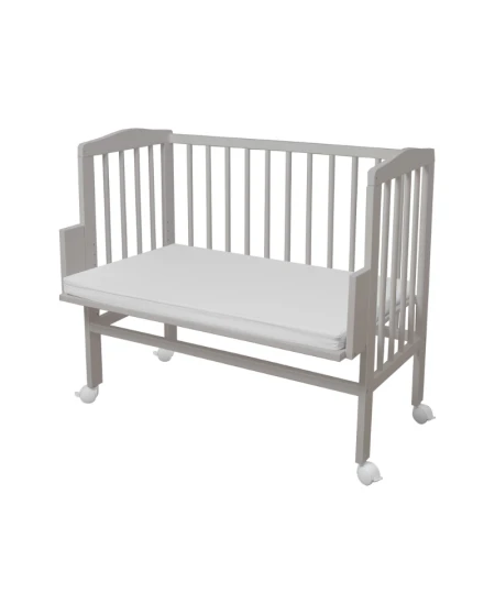 Bedside Crib 2in1 with mattress - Gray | Waldin