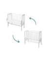 Bedside Crib 2in1 with mattress - White