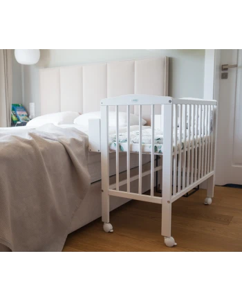 Bedside Crib 2in1 with mattress - White