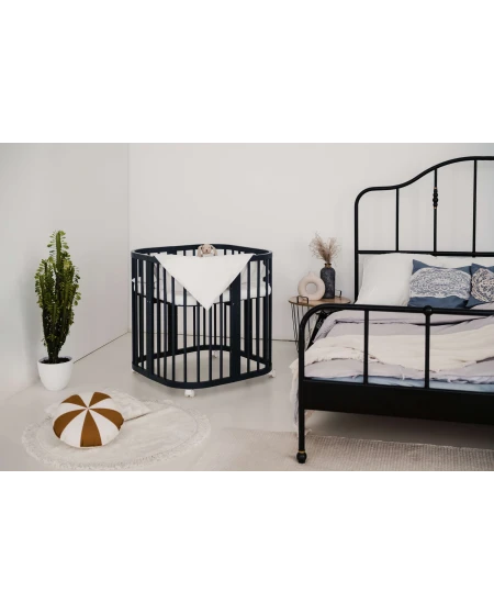 7in1 Baby crib with mattress - Graphite | Grows with your child Waldin
