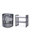 7in1 Oval Baby Crib with matress - Graphite