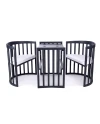 7in1 Oval Baby Crib with matress - Graphite
