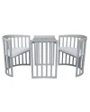 7in1 Oval Baby Crib with mattress - Gray