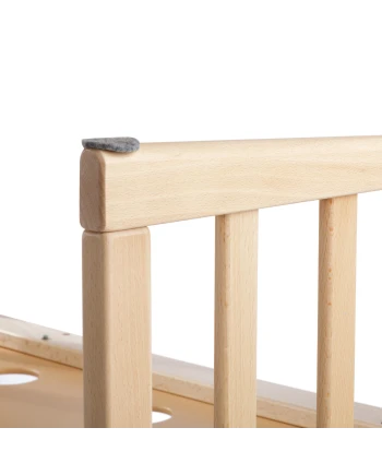7in1 Oval Baby Crib with mattress - Natural wood