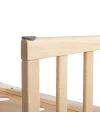 7in1 Oval Baby Crib with mattress - Natural wood