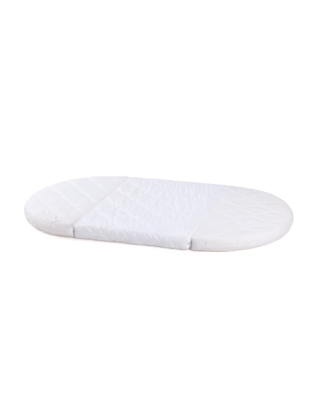 7in1 Oval Baby Crib with mattress - White | Waldin