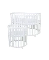 7in1 Oval Baby Crib with mattress - White