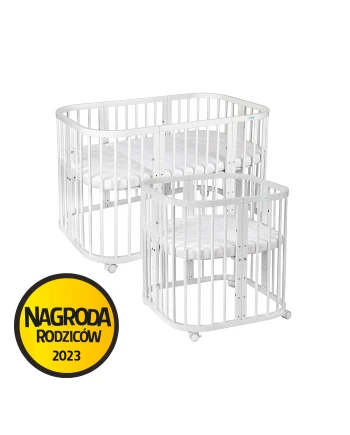 7in1 Baby crib with mattress - White