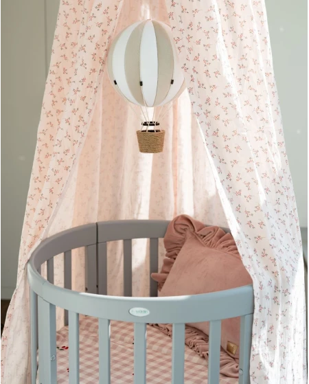 7in1 Oval Baby Crib with mattress - Gray | Waldin