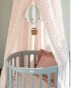 7in1 Oval Baby Crib with mattress - Gray