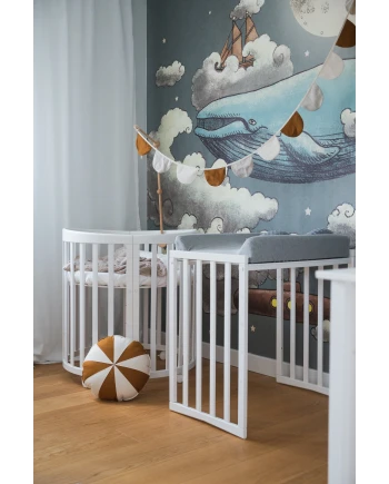 Waterproof Fitted Sheet for 7-in-1 Small Oval Crib
