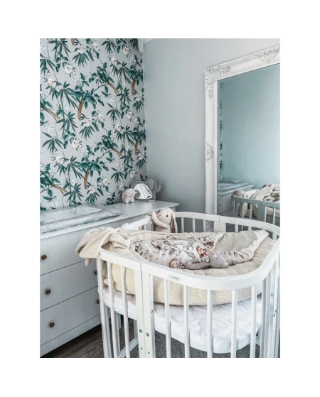 7in1 Baby crib with mattress - White | Waldin