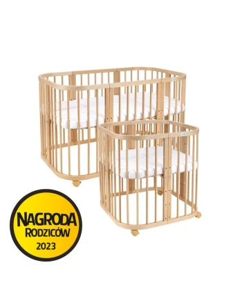 7in1 Baby crib with mattress - Natural wood