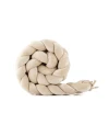 Velour Braided Crib Bumper 210 cm - Beige