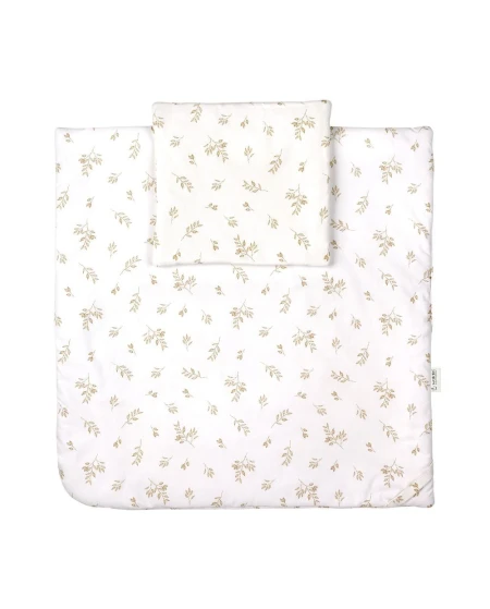 Baby Cone 75x75 – 2in1 Quilt and Pillow – Brown leaves | Waldin