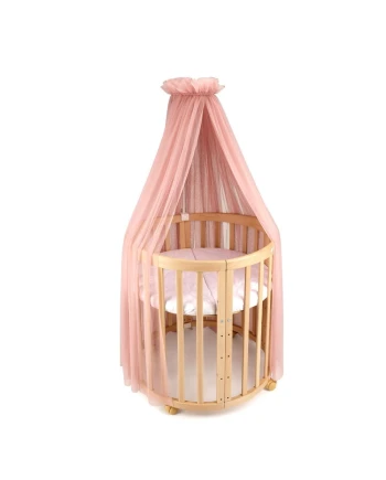 Rose Tulle Canopy for Crib + Canopy Frame