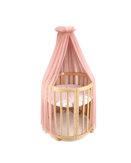 Rose Tulle Canopy for Crib + Canopy Frame
