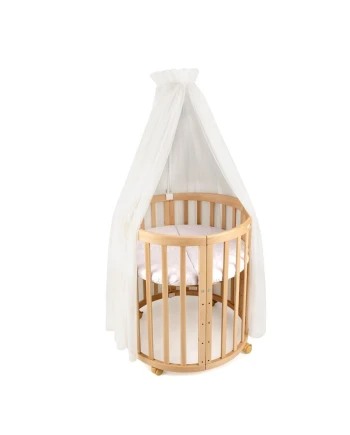 Ecru Tulle Canopy for Crib + Canopy Frame