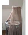 Taupe Tulle Canopy for Crib + Canopy Frame