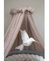 Taupe Tulle Canopy for Crib + Canopy Frame