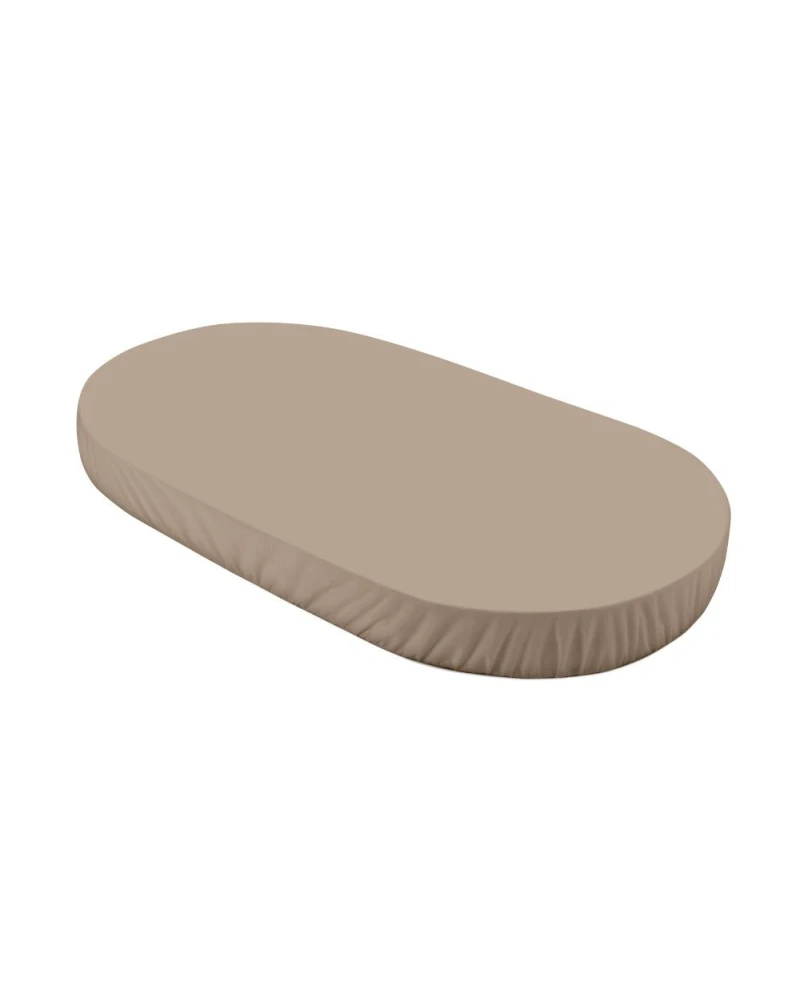 Organic Cotton Sheet 123x73 Oval Crib - Taupe Organic Cotton Sheet 123x73 Oval Crib - Taupe