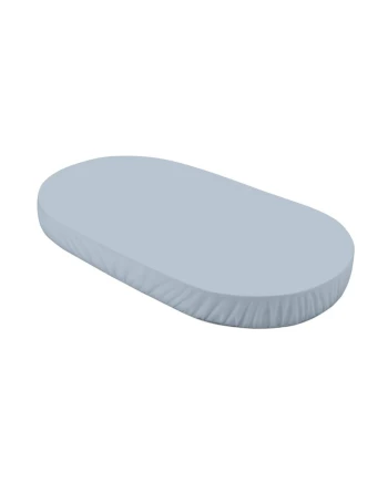 Organic cotton sheet 123x73 Oval Crib 7in1 - Blue | Waldin