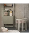 7in1 Oval Baby Crib with mattress - Olive