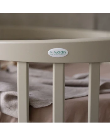 7in1 Oval Baby Crib with mattress - Olive