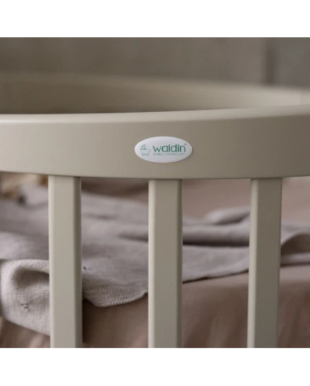 7in1 Oval Baby Crib with mattress - Olive | Waldin