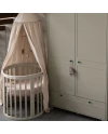 7in1 Oval Baby Crib with mattress - Olive