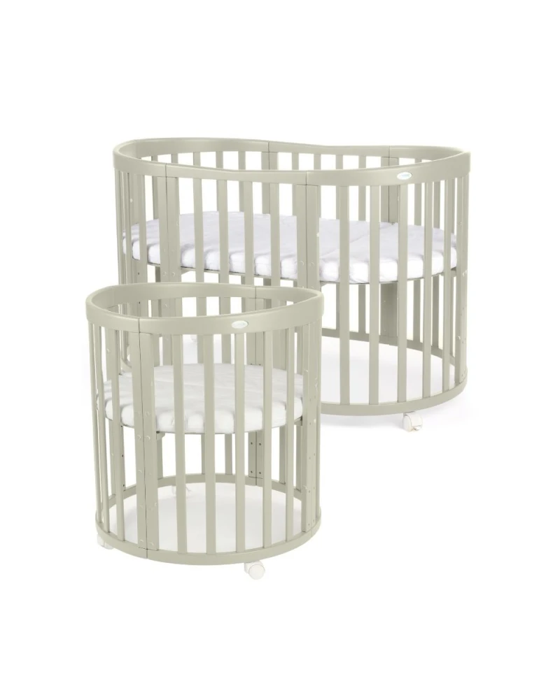 7in1 Oval Baby Crib with mattress - Olive | Waldin 7in1 Oval Baby Crib with mattress - Olive | Waldin