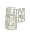 7in1 Oval Baby Crib with mattress - Olive