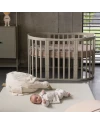 7in1 Oval Baby Crib with mattress - Olive | Waldin