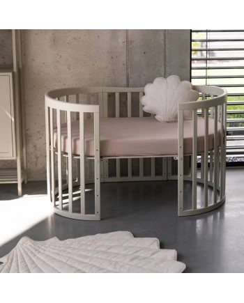7in1 Oval Baby Crib with mattress - Olive