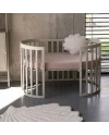 7in1 Oval Baby Crib with mattress - Olive | Waldin