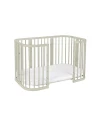7in1 Baby crib with mattress - Olive