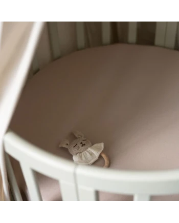 Organic Cotton Sheet 73x73 Oval Crib 7in1- Taupe | WALDIN