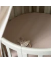 Organic Cotton Sheet 73x73 Oval Crib 7in1- Taupe | WALDIN