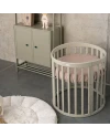 Organic Cotton Sheet 73x73 Oval Crib 7in1- Taupe | WALDIN