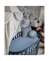 Organic cotton sheet 123x73 Oval Crib 7in1 - Blue | Waldin