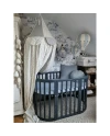 Organic cotton sheet 123x73 Oval Crib 7in1 - Blue | Waldin