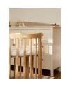 7in1 Oval Baby Crib with mattress - Natural wood