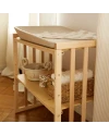 7in1 Oval Baby Crib with mattress - Natural wood