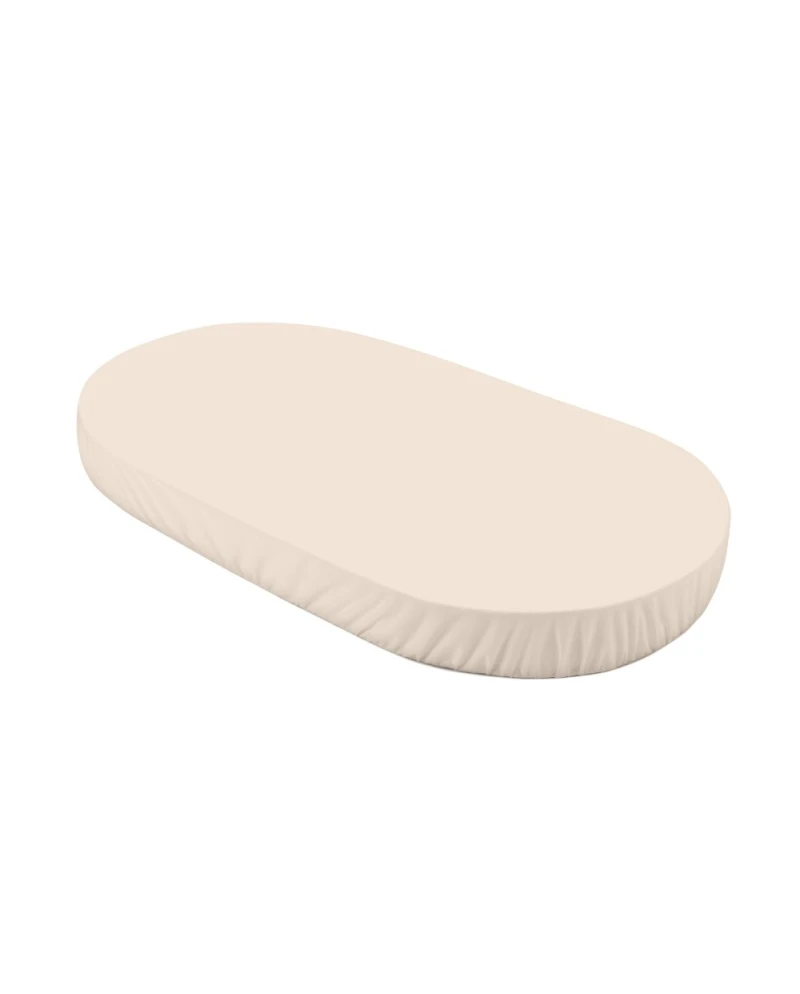 Organic Cotton Sheet 123x73cm Oval Crib - Beige | Waldin Organic Cotton Sheet 123x73cm Oval Crib - Beige | Waldin
