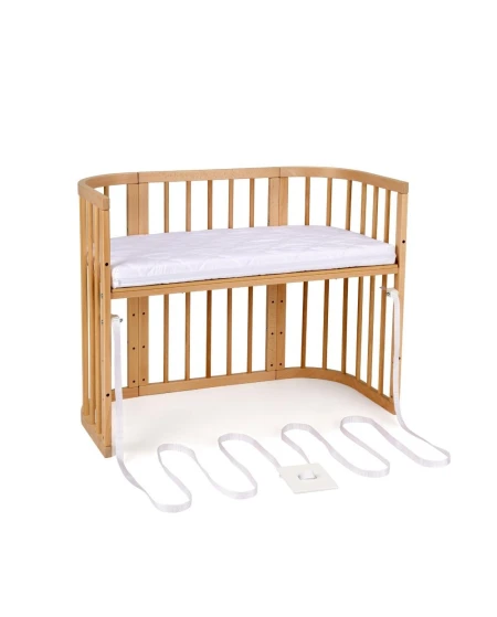 5in1 Baby Crib with matress and cradle - Natural wood | Waldin