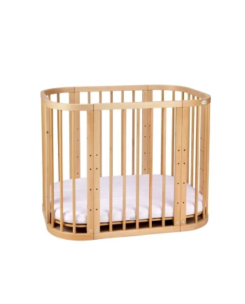 5in1 Baby Crib with matress and cradle - Natural wood