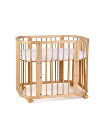 5in1 Baby Crib with matress and cradle - Natural wood