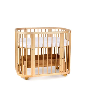 5in1 Baby Crib with matress and cradle - Natural wood | Waldin