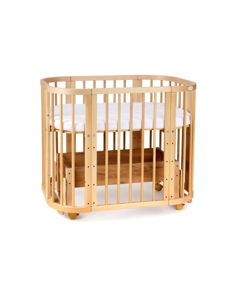5in1 Baby Crib with matress and cradle - Natural wood | Waldin 5in1 Baby Crib with matress and cradle - Natural wood | Waldin
